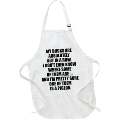 My Ducks Are Absolutely Not In A Row Pigeon Apron