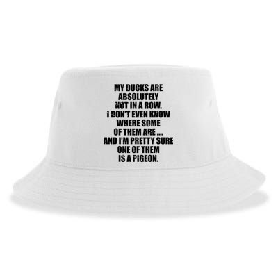 My Ducks Are Absolutely Not In A Row Pigeon Sustainable Bucket Hat