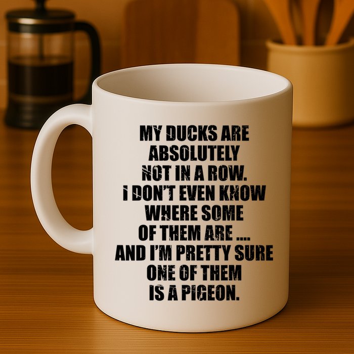 My Ducks Are Absolutely Not In A Row Pigeon Mug