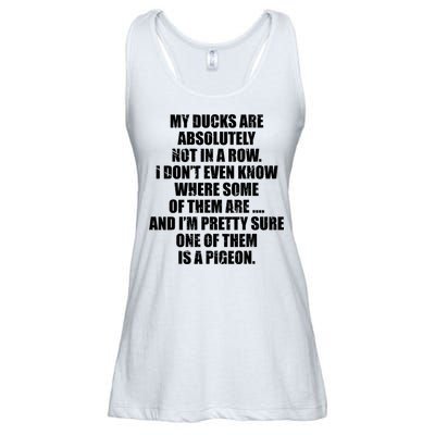 My Ducks Are Absolutely Not In A Row Pigeon Ladies Essential Flowy Tank