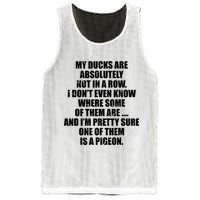 My Ducks Are Absolutely Not In A Row Pigeon Mesh Reversible Basketball Jersey Tank