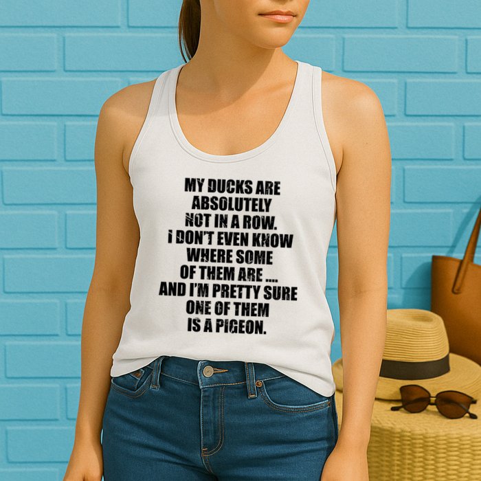 My Ducks Are Absolutely Not In A Row Pigeon Womens Tank Top