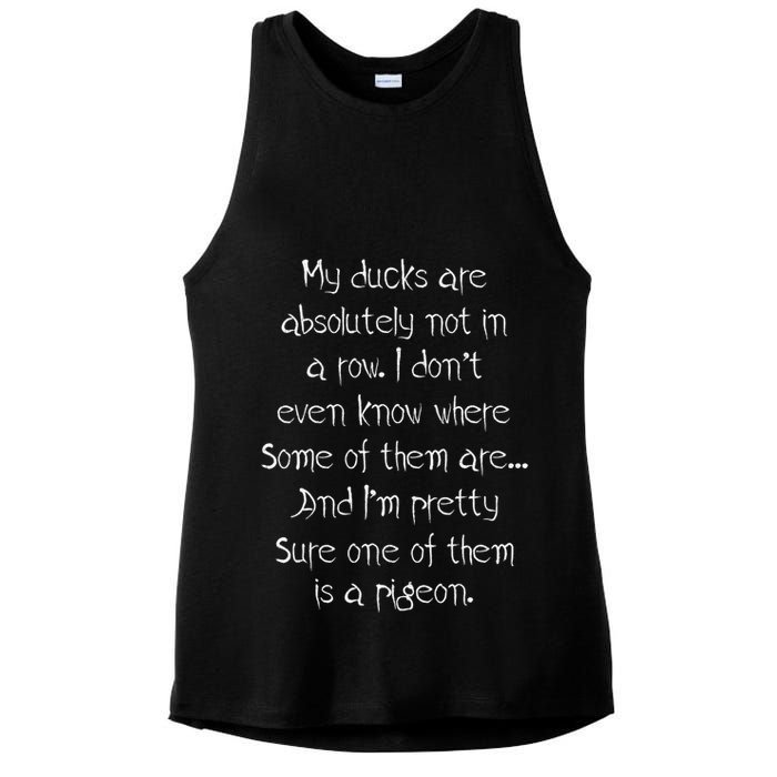 My Ducks Are Absolutely Not In A Row Pigeon Ladies PosiCharge Tri-Blend Wicking Tank