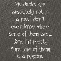 My Ducks Are Absolutely Not In A Row Pigeon Cotton Canvas Backpack