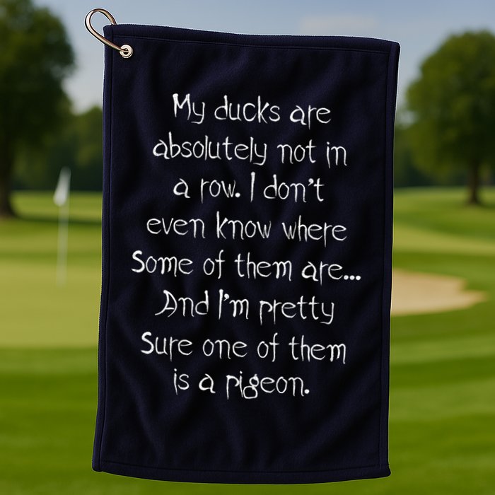 My Ducks Are Absolutely Not In A Row Pigeon Golf Towel