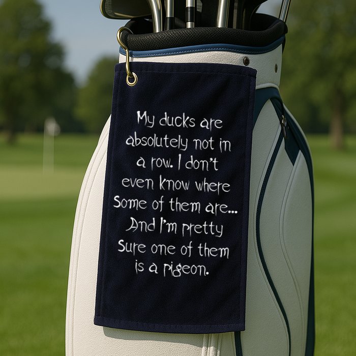 My Ducks Are Absolutely Not In A Row Pigeon Golf Towel