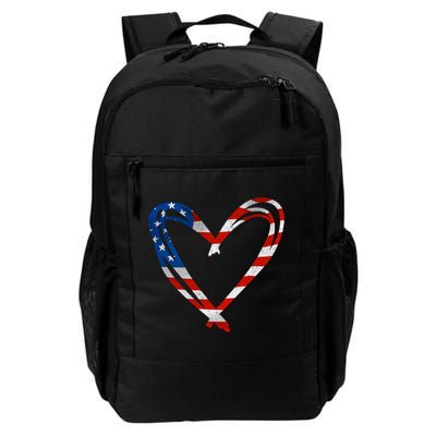 Memorial Day And 4th July Partiotic Heart Gift Backpack