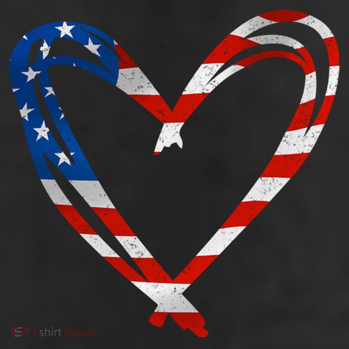 Memorial Day And 4th July Partiotic Heart Gift 25L Jumbo Tote