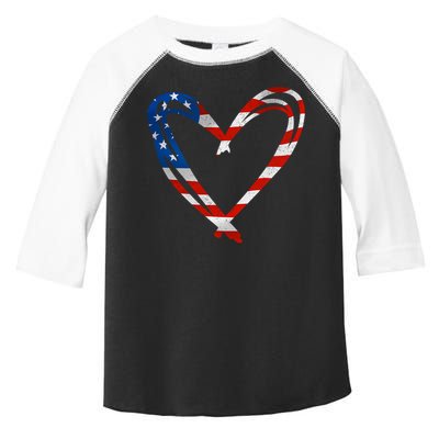 Memorial Day And 4th July Partiotic Heart Gift Toddler Fine Jersey T-Shirt