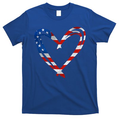 Memorial Day And 4th July Partiotic Heart Gift T-Shirt