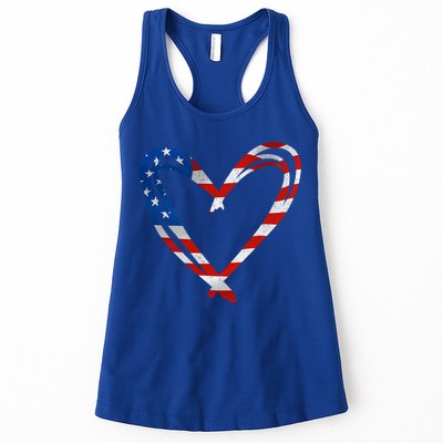 Memorial Day And 4th July Partiotic Heart Gift Womens Tank Top