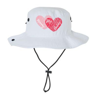 Mommy Daddy And Me Cute Hearts Valentines Day Gift Legacy Cool Fit Booney Bucket Hat