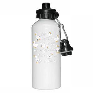 My Ducks Are Absolutely Not In A Row Funny Design Aluminum Water Bottle