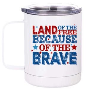 Memorial Day American Flag Land Of The Frees Funny Gift 12 oz Stainless Steel Tumbler Cup