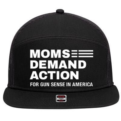 Momse Demand Action For Gun Sense In American 7 Panel Mesh Trucker Snapback Hat