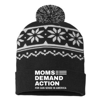 Momse Demand Action For Gun Sense In American USA-Made Snowflake Beanie