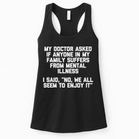 My Doctor Asked If My Family Suffers From Mental Illness Womens Tank Top