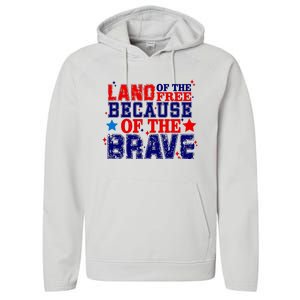 Memorial Day American Flag Performance Fleece Hoodie