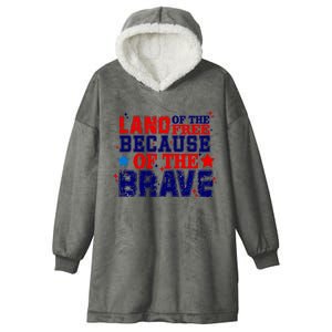 Memorial Day American Flag Hooded Wearable Blanket