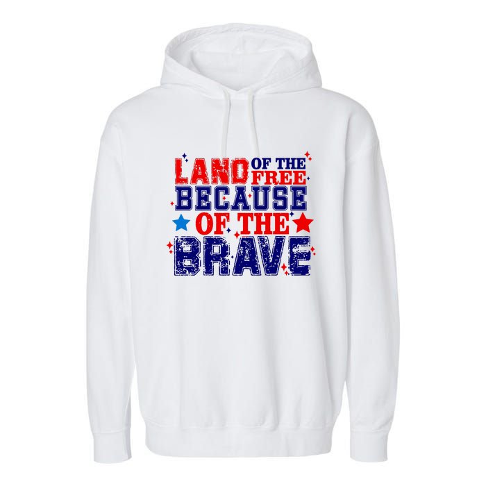 Memorial Day American Flag Garment-Dyed Fleece Hoodie