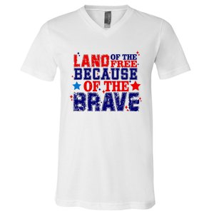 Memorial Day American Flag V-Neck T-Shirt