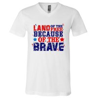 Memorial Day American Flag V-Neck T-Shirt