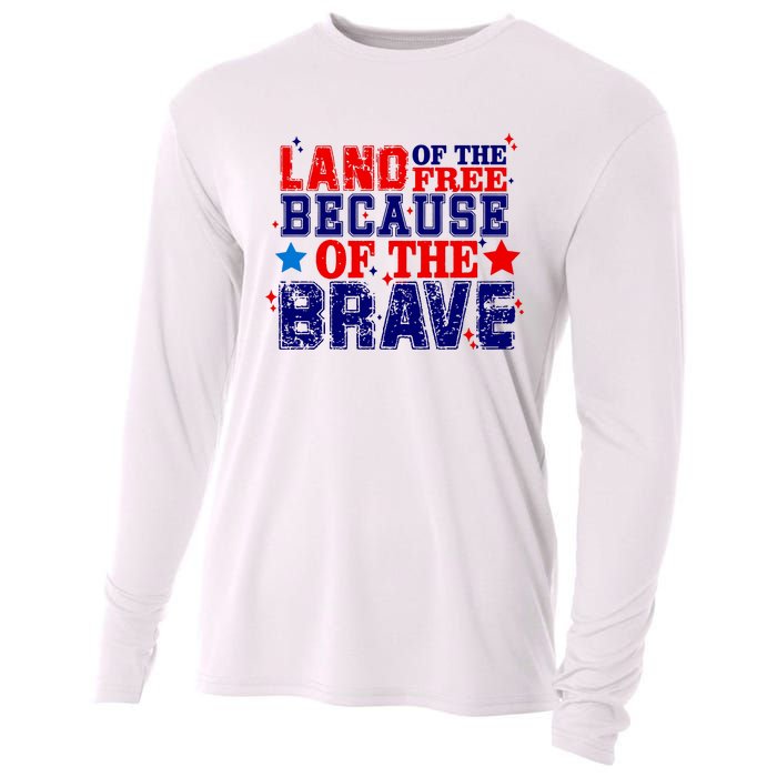 Memorial Day American Flag Cooling Performance Long Sleeve Crew