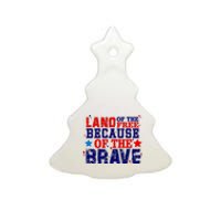 Memorial Day American Flag Ceramic Tree Ornament