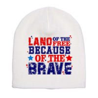 Memorial Day American Flag Short Acrylic Beanie