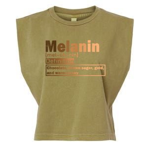 Melanin Definition African Black History Month Juneteenth Cute Gift Garment-Dyed Women's Muscle Tee