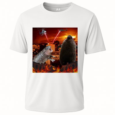 Moo Deng And Pesto Battle Cooling Performance Crew T-Shirt