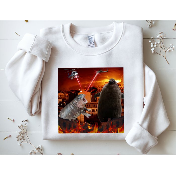 Moo Deng And Pesto Battle Sweatshirt