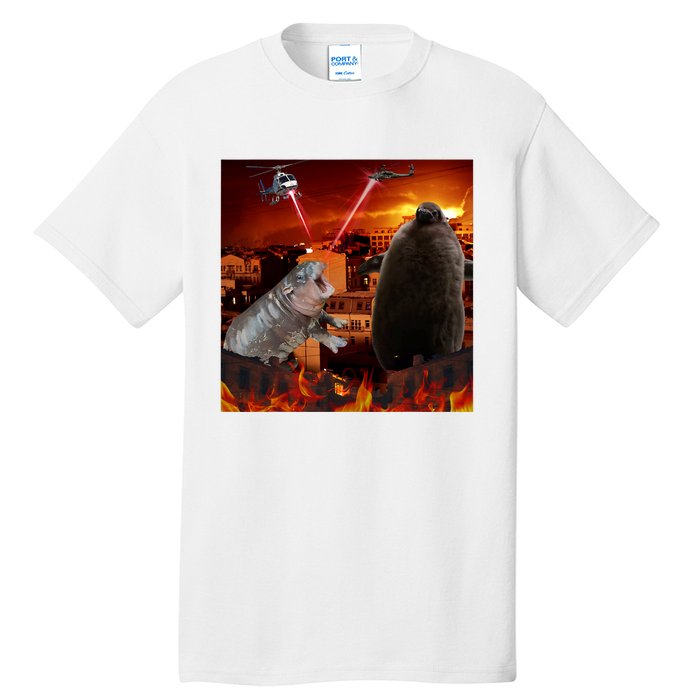 Moo Deng And Pesto Battle Tall T-Shirt