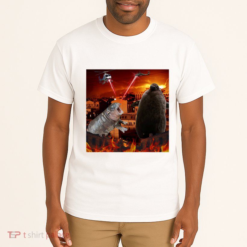 Moo Deng And Pesto Battle Tall T-Shirt