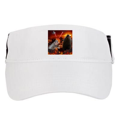 Moo Deng And Pesto Battle Adult Drive Performance Visor