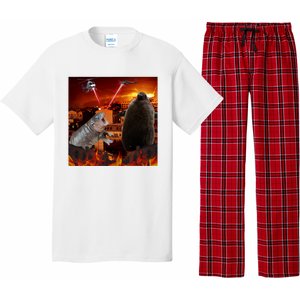 Moo Deng And Pesto Battle Pajama Set