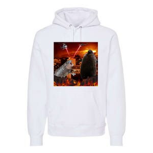 Moo Deng And Pesto Battle Premium Hoodie