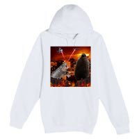 Moo Deng And Pesto Battle Premium Pullover Hoodie