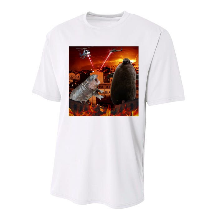 Moo Deng And Pesto Battle Performance Sprint T-Shirt