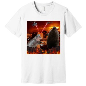 Moo Deng And Pesto Battle Premium T-Shirt