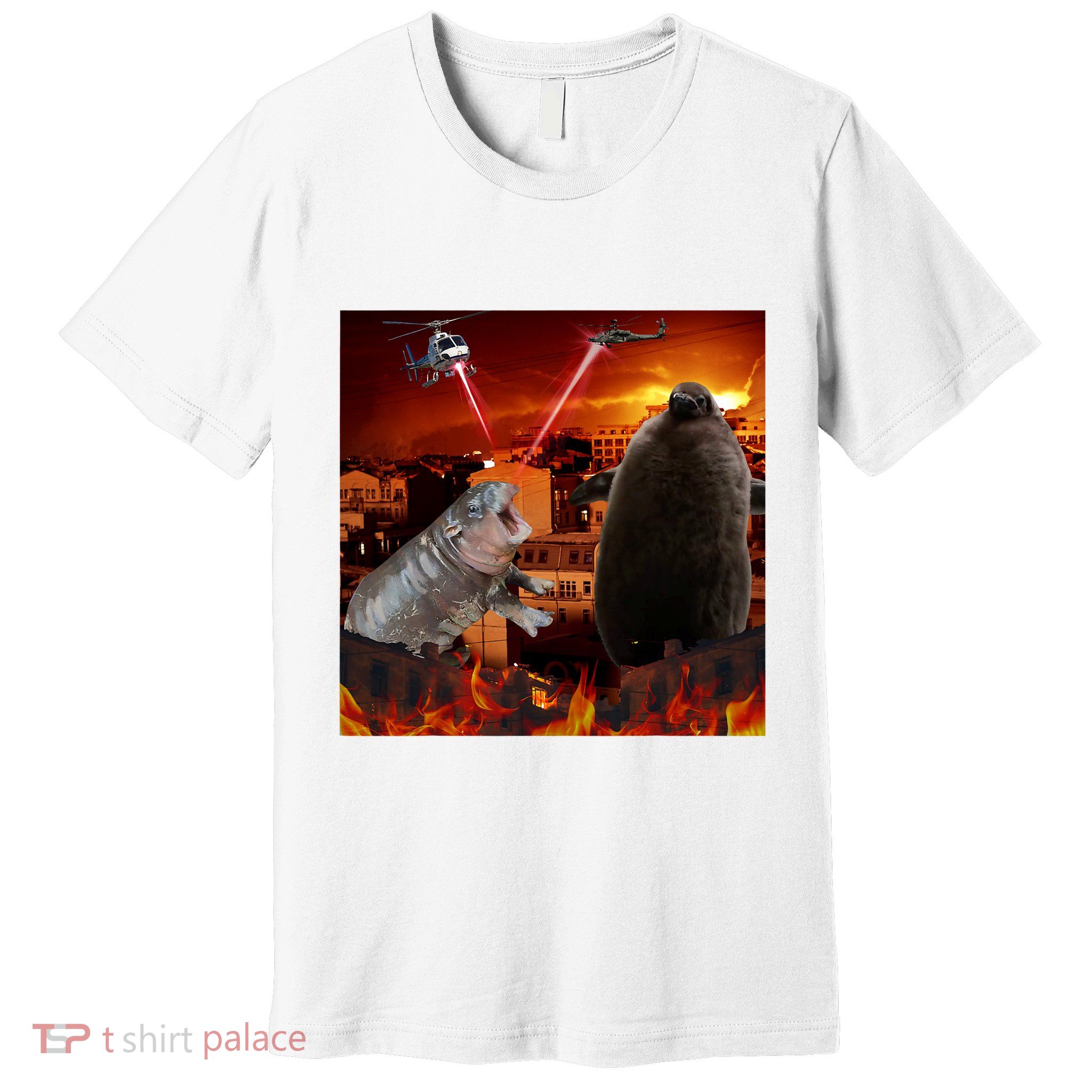 Moo Deng And Pesto Battle Premium T-Shirt