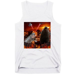 Moo Deng And Pesto Battle Tank Top