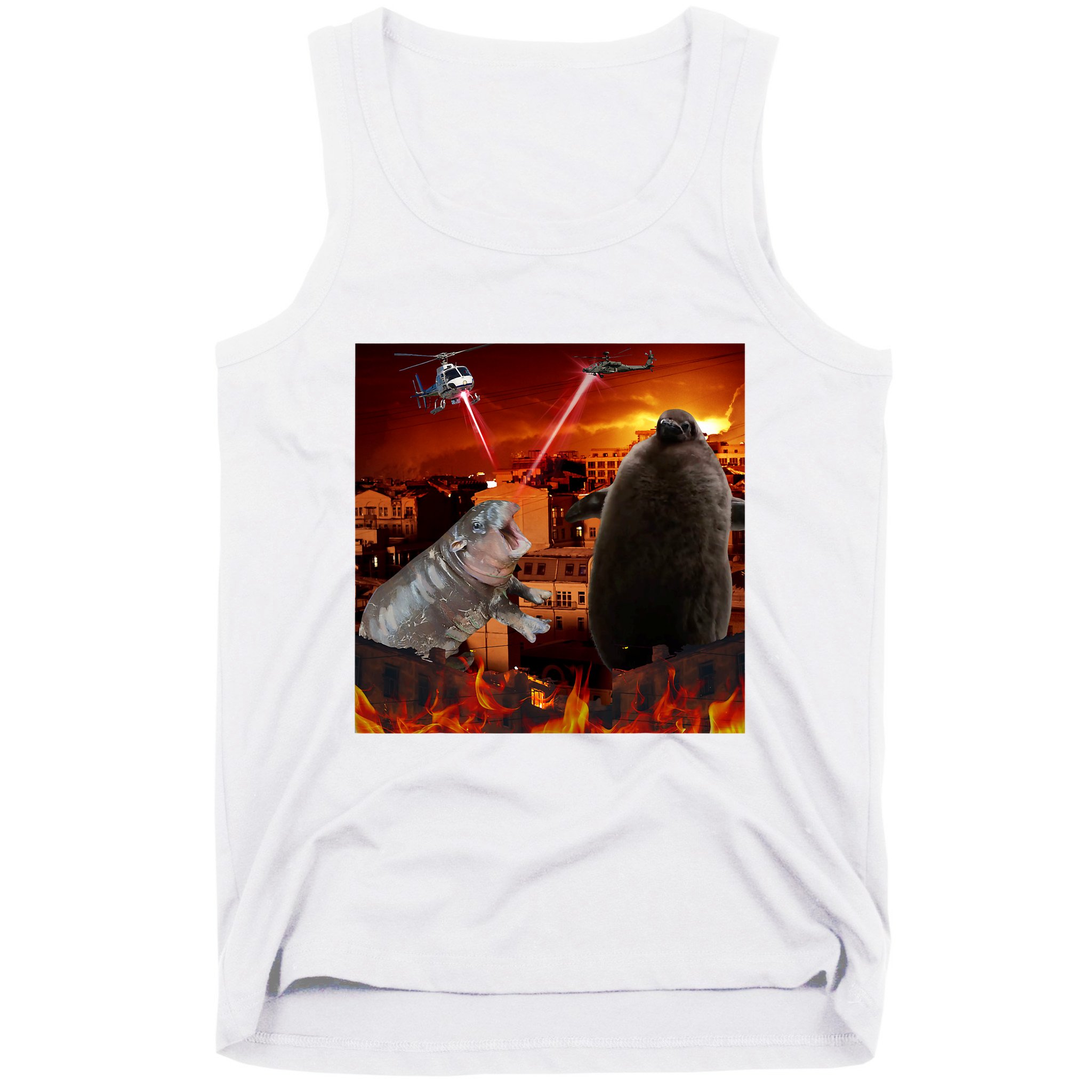 Moo Deng And Pesto Battle Tank Top