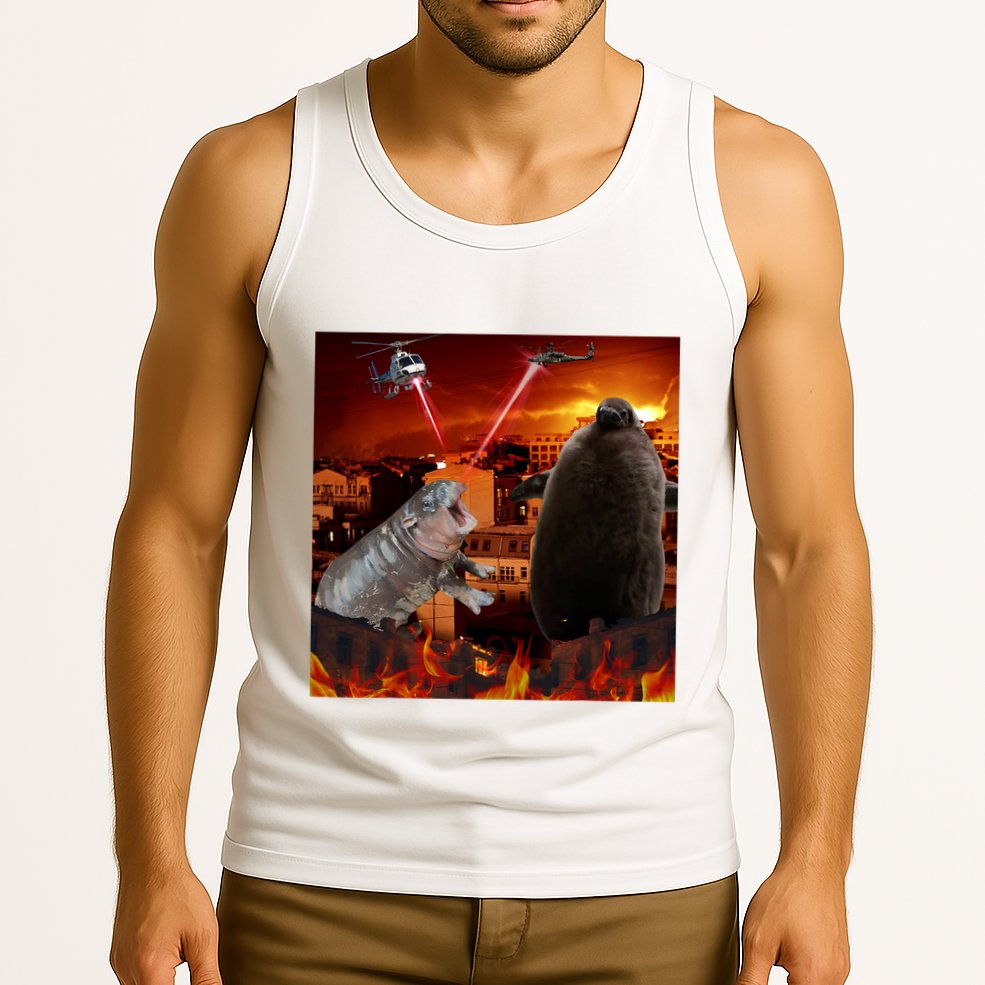 Moo Deng And Pesto Battle Tank Top