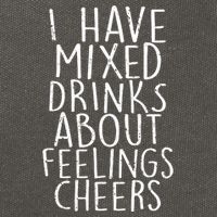 Mixed Drinks About Feelings Cheers Cotton Canvas Backpack