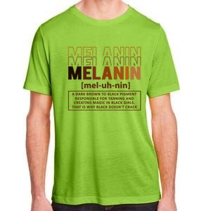 Melanin Definition Black History Month Black Gift Adult ChromaSoft Performance T-Shirt