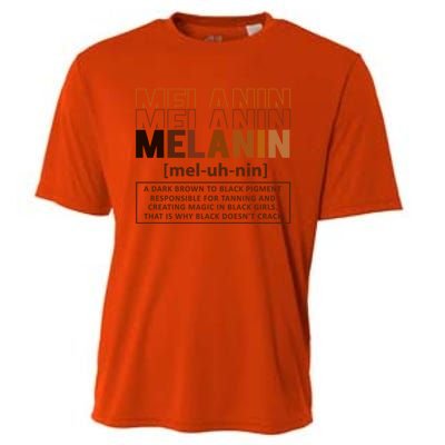 Melanin Definition Black History Month Black Gift Cooling Performance Crew T-Shirt