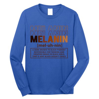 Melanin Definition Black History Month Black Gift Long Sleeve Shirt