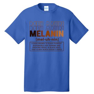 Melanin Definition Black History Month Black Gift Tall T-Shirt