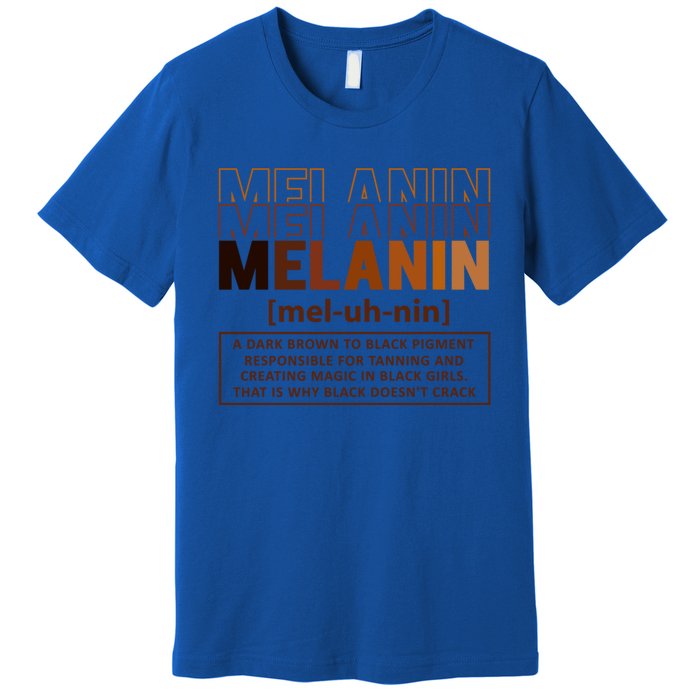 Melanin Definition Black History Month Black Gift Premium T-Shirt